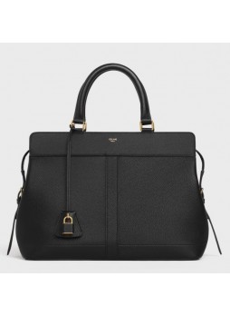 Ce.line Medium Cabas De France Bag In Black Leather High